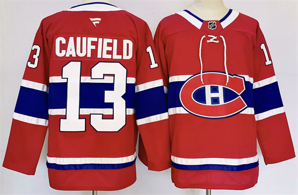 Men's Montreal Canadiens #13 Cole Caufield Fanatics Home Red Jersey